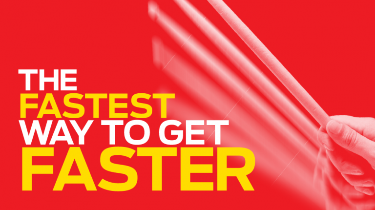 get faster on drums
